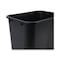 Boardwalk 28 qt Rectangular Indoor Plastic Can, Black, Open Top, Plastic, 11 in 3485202 - alternate 4